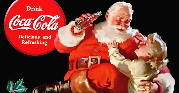 Nos anos 1930, Papai Noel se torna o velhinho-propaganda da Coca-Cola